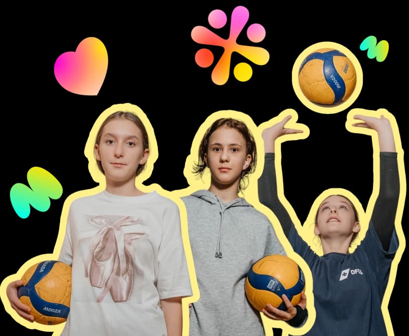 Фото учеников школы волейбола Like Volley
